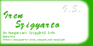 iren szigyarto business card
